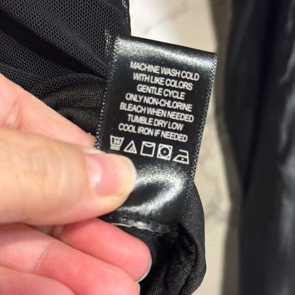 NEW AFRM EDIE BODYSUIT Elegant Black Lace-Up Bodysuit Size XS - Picture 7 of 8